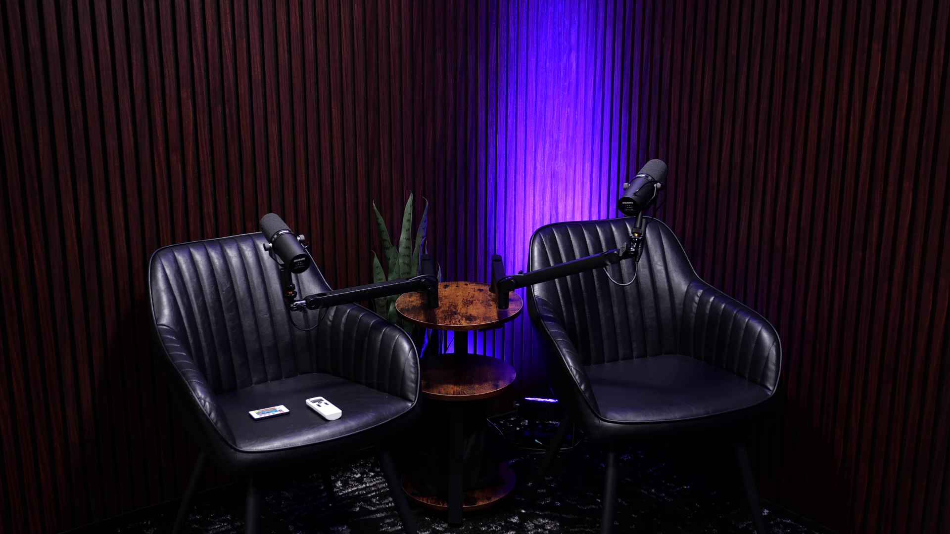 Podhaus close-up mics and chairs
